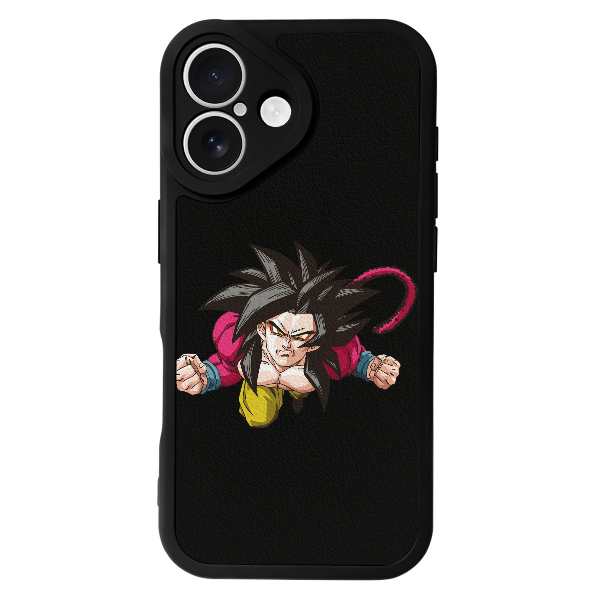 （画像用） ドラゴンボール 孫悟空（そん ごくう）Son Goku カカロット DRAGON BALL Kakarotto 【iPhone 16シリーズ対応】シリコンスマホケース（レザー調） 材質：シリコン